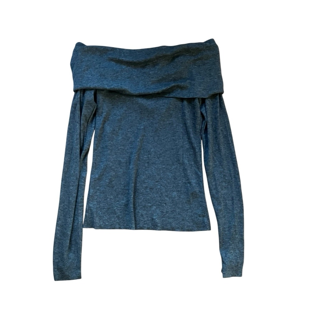 Aritzia Babaton Streamline Off-Shoulder Top Wool Lyocell in Grey Size Small